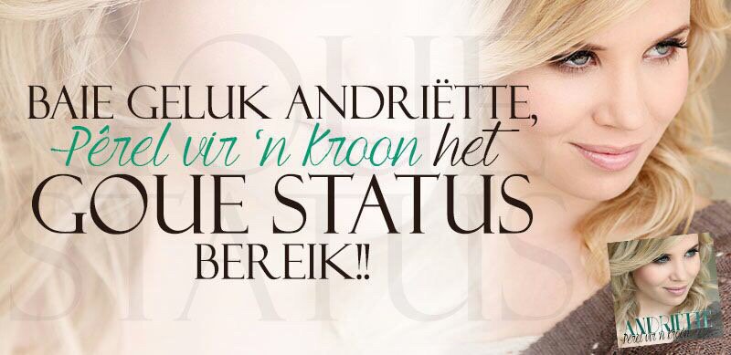 SelectMusiek's tweet photo. Ons harte bars van trots!! Baie geluk met die #GOUESTATUS @AndrietteNorman https://t.co/PPJNQvy4UJ