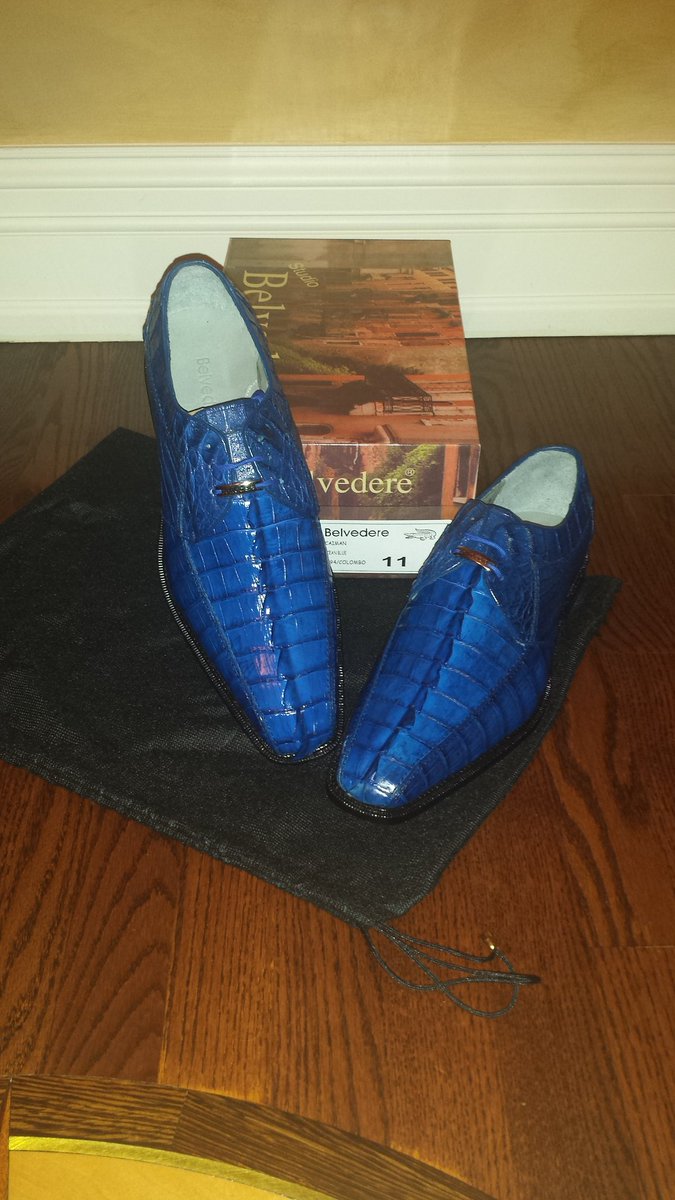 LacalaDesign's tweet image. Gorgeous blue Belvedere Crocodile shoes.