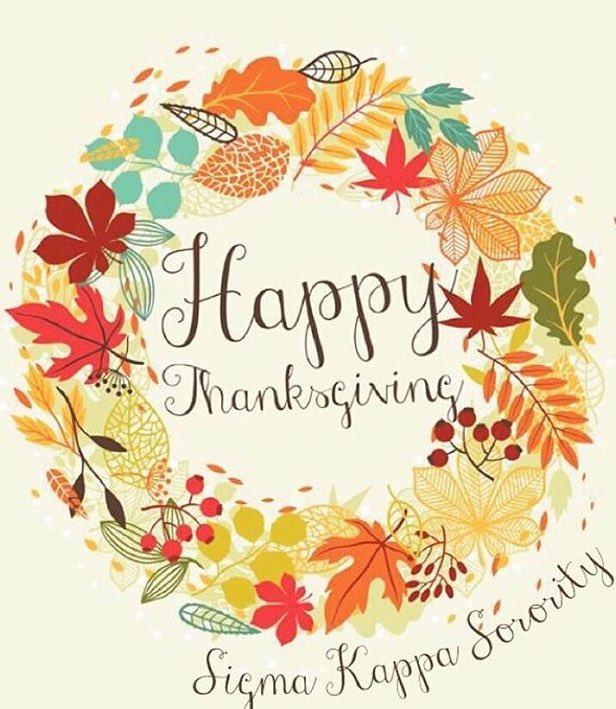 Happy Thanksgiving from the sisters of Lambda Epsilon! We hope your day is filled with happiness and love!