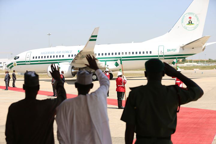 GarShehu's tweet photo. Pres. @MBuhari departs Abuja to attend the Commonwealth Heads of Government Meeting in Malta #CHOGM2015 #PMBinMalta https://t.co/tSkLZpaSDY