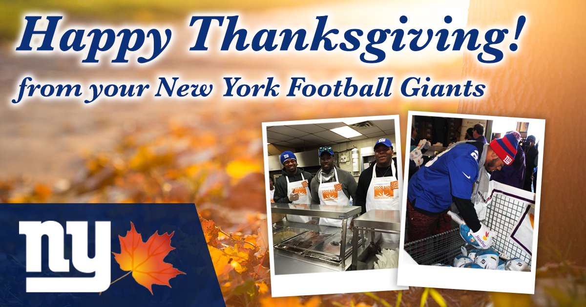 X \ New York Giants على X: 'A special Happy Thanksgiving message