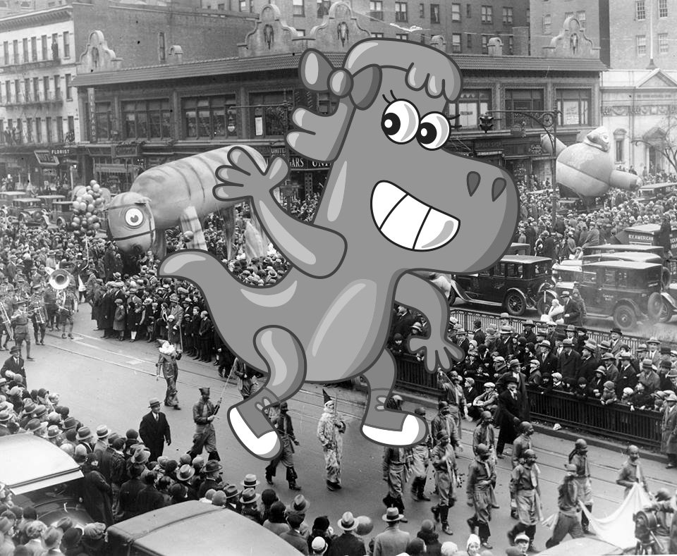 JoeyAhlbum's tweet photo. #happythanksgiving from vintage Lucy the Dinosaur #fredbot #frederator https://t.co/tLTS9uR0O8