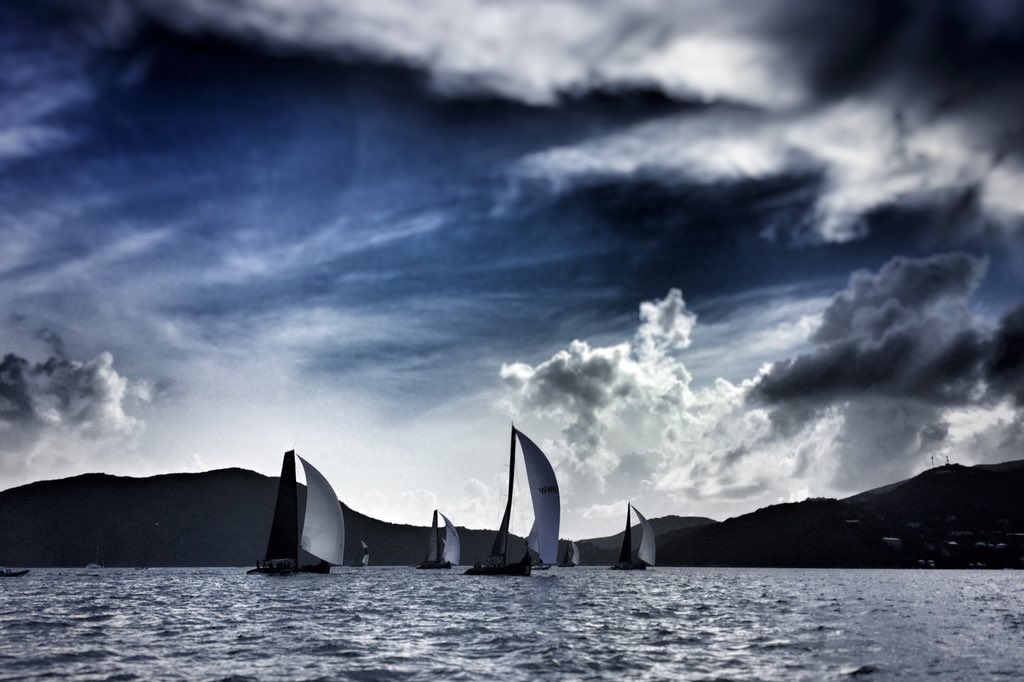 A rare few clouds in an otherwise blue sky paradise @RC44Class #beautifulbvi