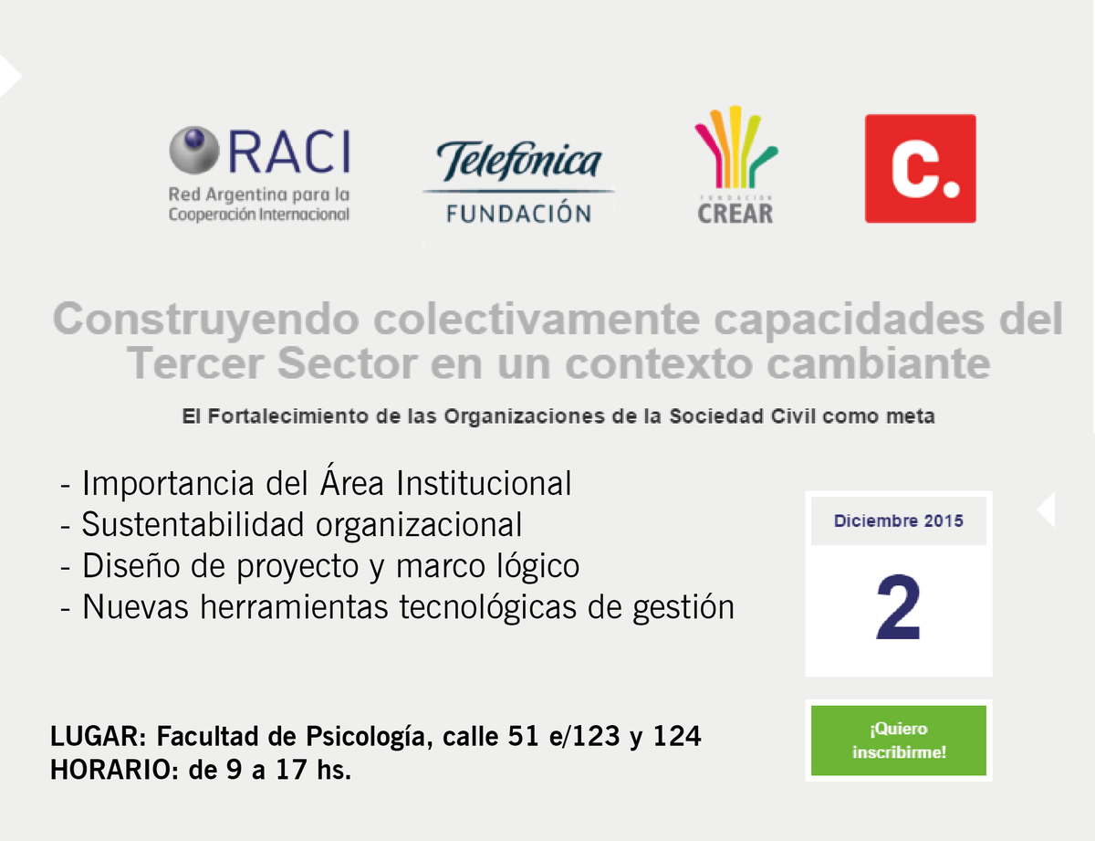 raciargentina's tweet photo. ¡Se viene el taller de La Plata! QUIERO INSCRIBIRME: https://t.co/FQ5N09bi6Y #TalleresRACI2015 https://t.co/LsgVs68TLD