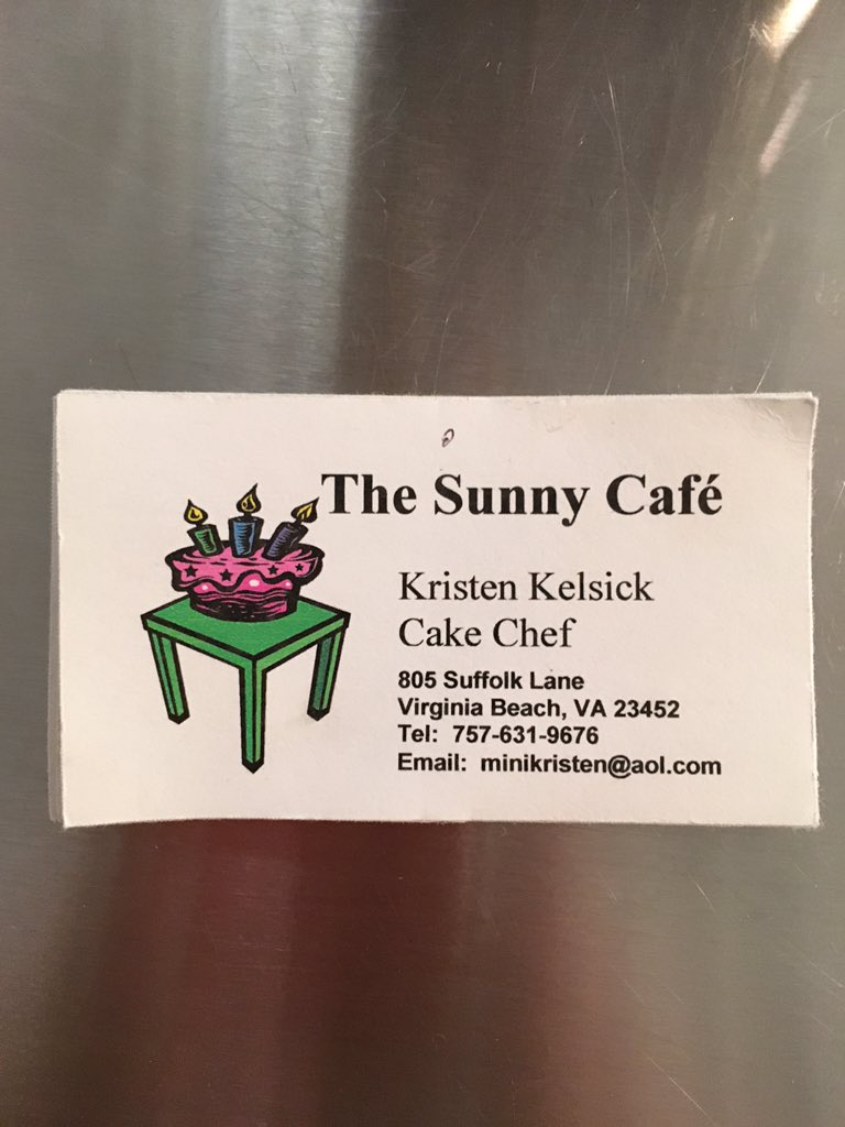 Thankful for my cake chef today, hopefully "kk" fans appreciate this old business card I found. 😂😂 <a href="/kristen_kelsick/">kk</a>