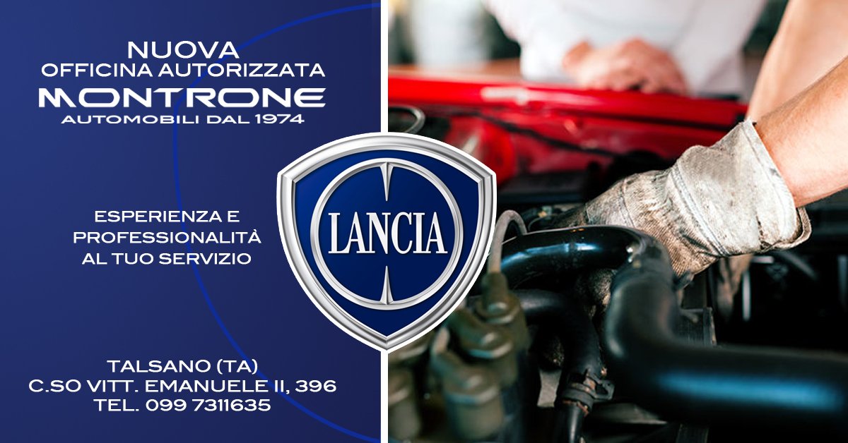MontroneAuto's tweet image. Nuova #officina autorizzata #Lancia a #Talsano #TARANTO
#MontroneAutomobili dal 1974
#novità #tagliandissimo #auto