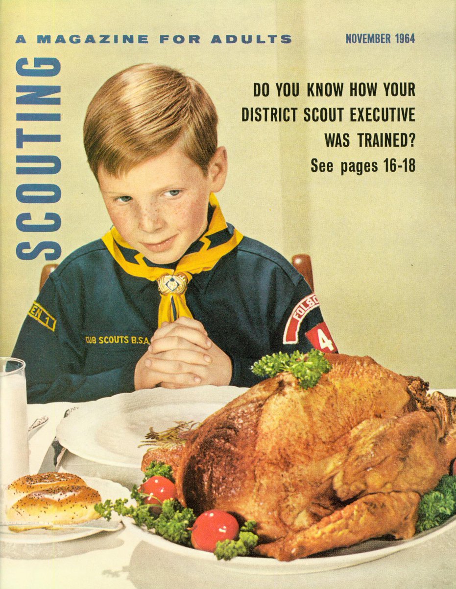 scouting's tweet image. Happy Thanksgiving from Scouting magazine! (This Cub Scout has the right idea!) #TBT ow.ly/UR9YB