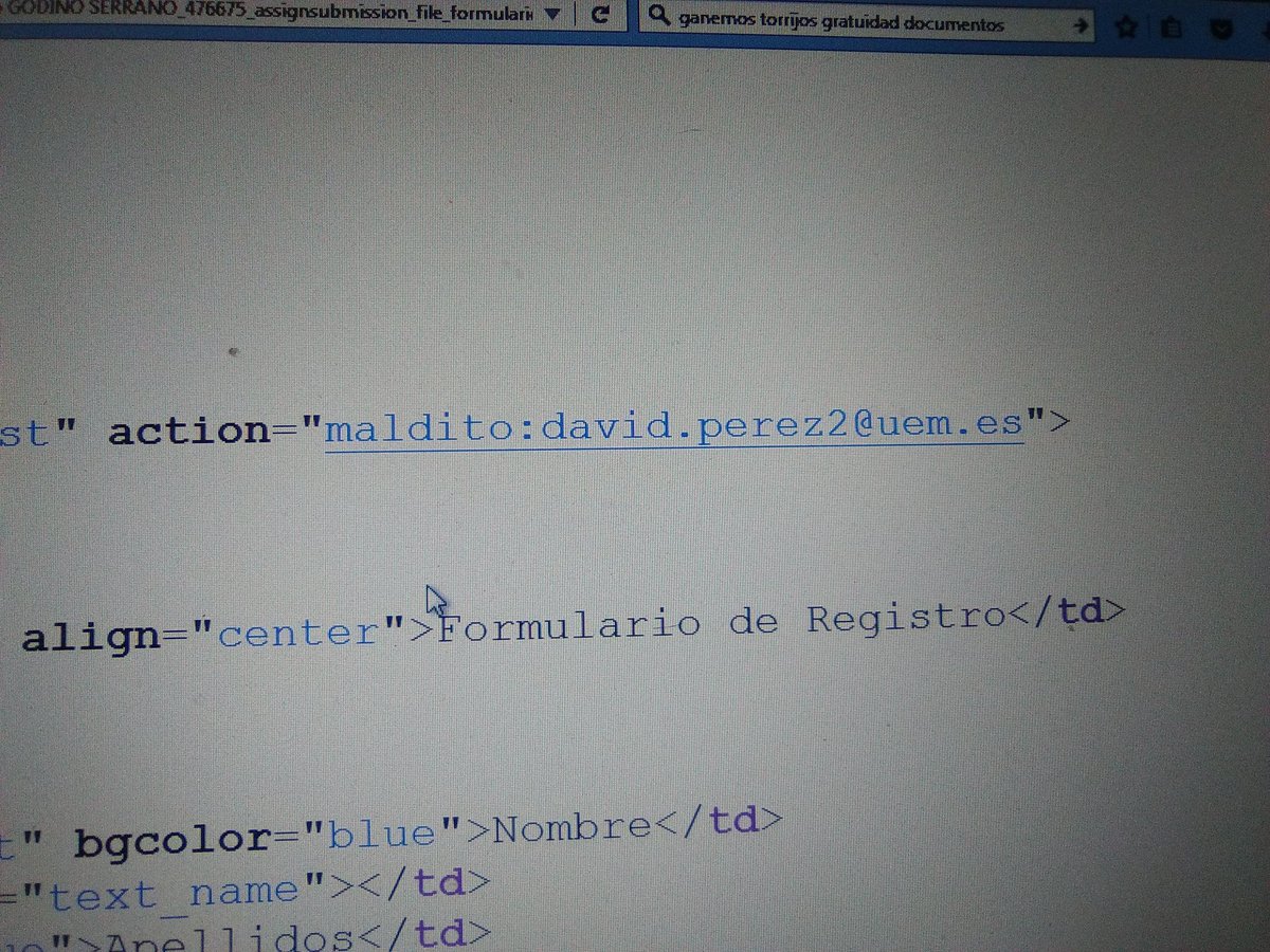 DavidPerezProfe's tweet photo. Sé que no soy el profe preferido de mis alumnos... este ejercicio HTML lo deja claro :-)) https://t.co/N3PuSy3qa6