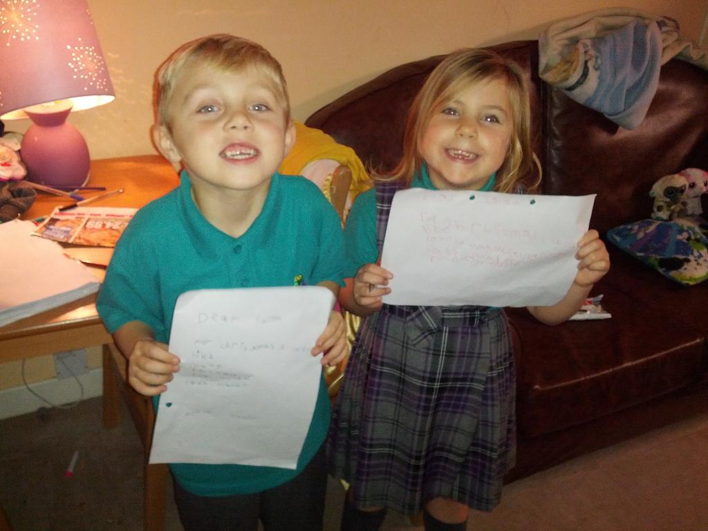 Conor and Shannan's letters for Santa @ParksideGGI  #internetchallenge
