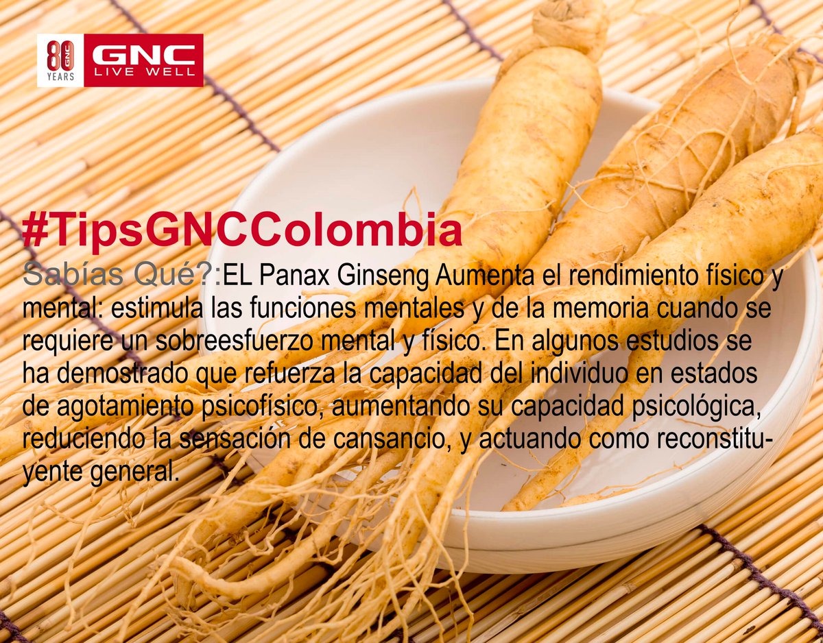 ColombiaGNC's tweet photo. Los múltiples beneficios del tan famoso Ginseng, infórmate con los #TipsGNCColombia. https://t.co/y0unmhFjps