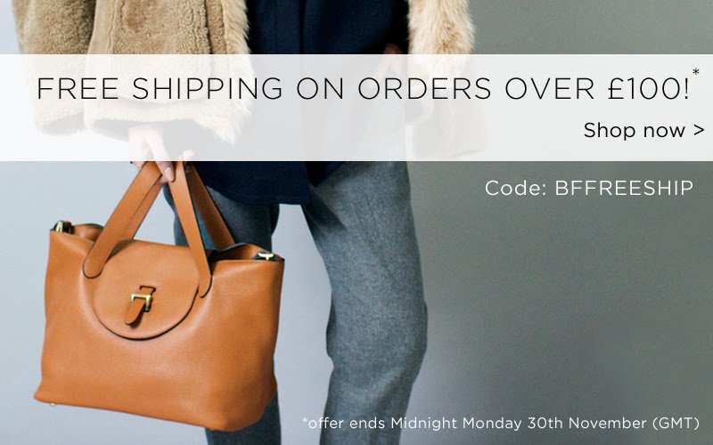 Black Friday is here!
use code BFFREESHIP for free shipping :)
bit.ly/1NvWTeN
#bags #luxury #fashion #style