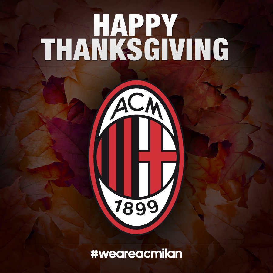 Happy Red&amp;Black Thanksgiving everyone! 🇺🇸#happythanksgiving #weareacmilan