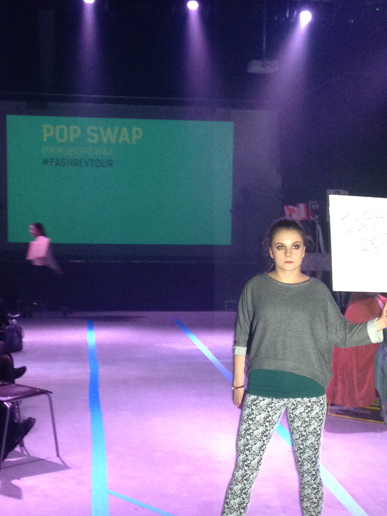 MMUPOPSWAP's tweet photo. At #FashRevTour outfits made from swap leftovers #thinkbeforeyoubuy #secondhandfirst https://t.co/HXJzfEnwMC