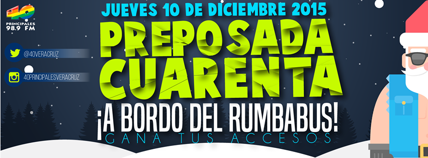Los40Ver's tweet photo. Gana tus accesos y asiste a la #Preposada40 este 10 de #Diciembre @NenaMusicClub @buffalucasver #RumbaBus Invitan https://t.co/AXIT5cK7E5