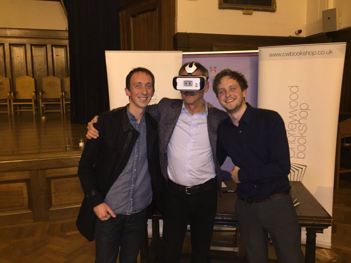 HamiltonKidd's tweet photo. We had the honour of meeting @Cmdr_Hadfield last week &amp; naturally we got him to look at our moon landing render #vr https://t.co/DDn2zfOCtz