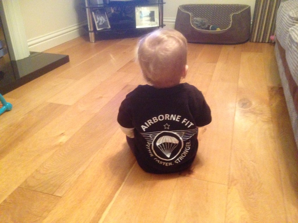 reeviepro33's tweet photo. @Airbornefit1 Sebastian loves his new T shirt, can't get him to take it off!!!#bigseb-fitter stronger! https://t.co/FLB9PNRFNz