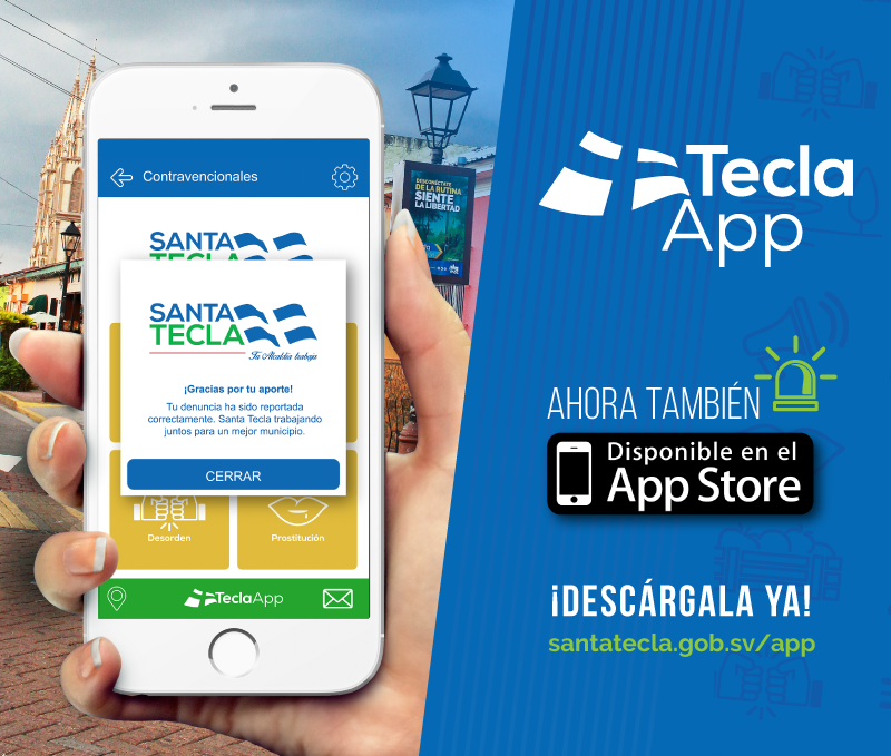 SantaTeclaSV's tweet photo. Ahora #TeclaApp también está disponible en iOS.
Descárgala y haz tu reporte ciudadano: https://t.co/D3u0xqPtft https://t.co/SnkEeEJZ40