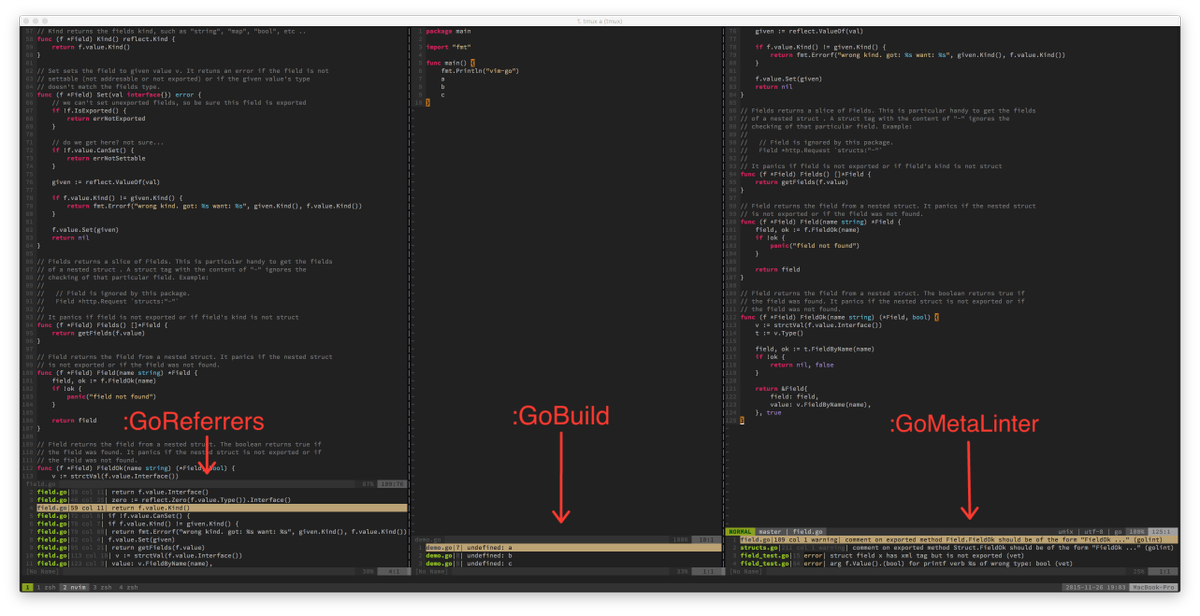 fatih's tweet photo. I've finished implementing the separate error lists feature for vim-go. Check it out https://t.co/3lGaXpC1QN #golang https://t.co/GBLSqwD1Vv