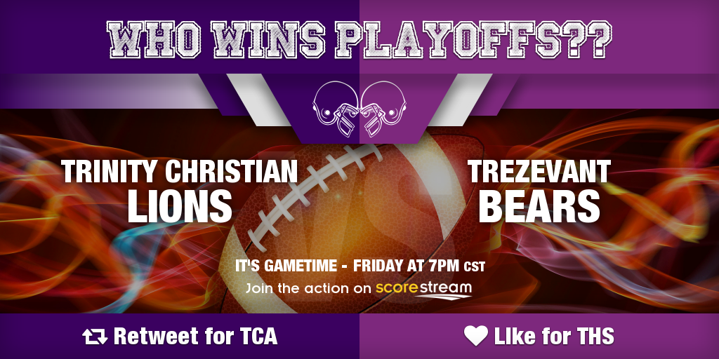 MicheleSStream's tweet photo. Who wins??
Retweet for Trinity Christian (@TCAAthletics)
Like for Trezevant
Get the app 🏈 https://t.co/Qw4B57gEUU https://t.co/8sWhibWSGF