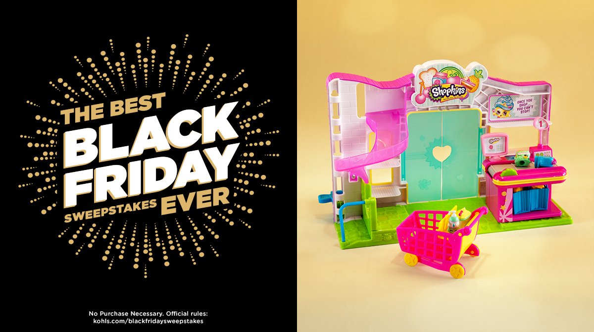It’s the perfect time for a Shopkins spree. RT for a chance to win this set! #KohlsSweepstakes #BlackFriday