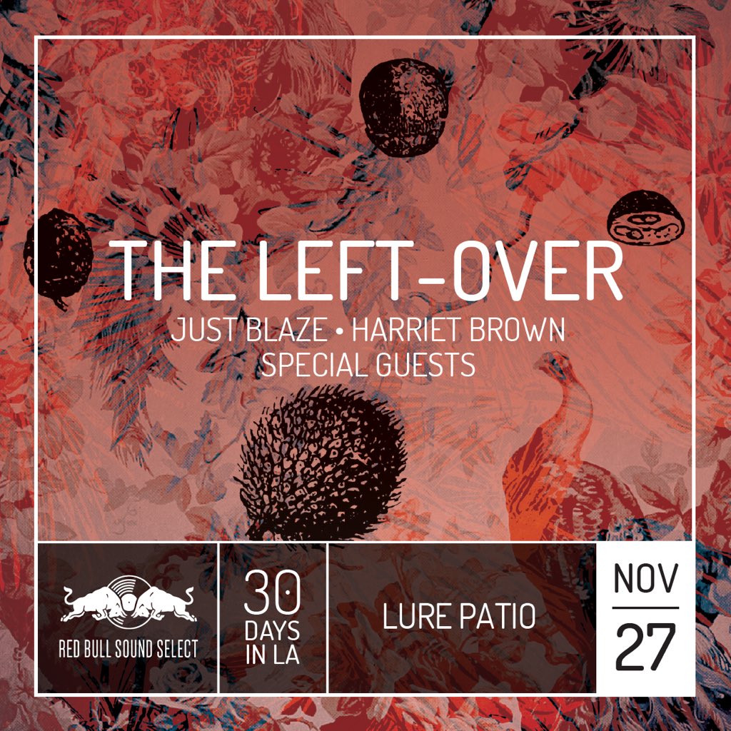 Tomorrow | 4-9pm: The Left-Over at Lure. Annual Post Bird Day Benefit. 

redbullsoundselect.com/events/2015/11…