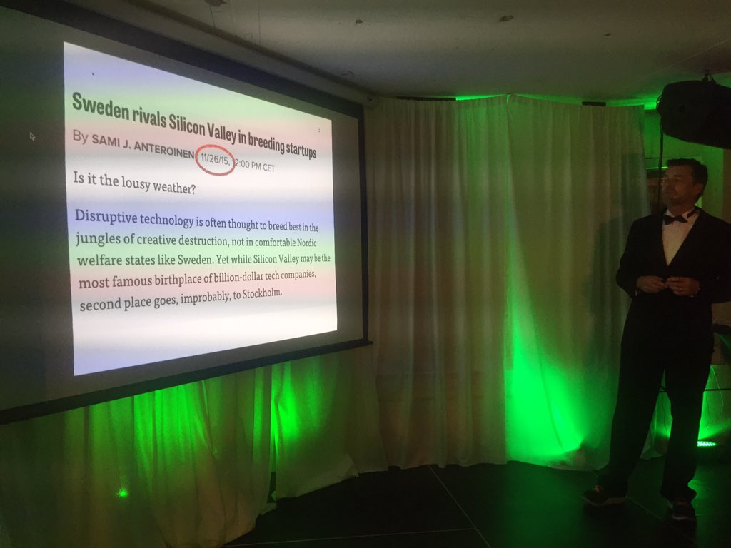 maralkalajian's tweet photo. Sweden rivals Silicon Valley in breeding startups #sup46hof #sup46 #sthlmtech https://t.co/1TZsLl1BBQ
