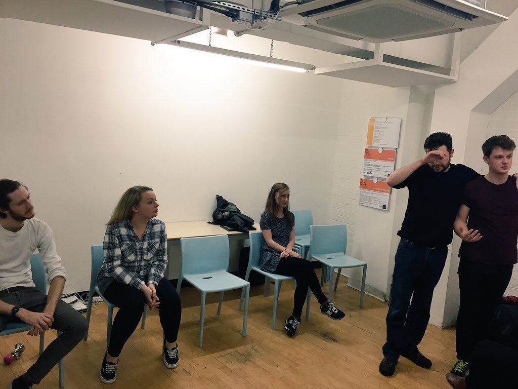 Empty_Photo's tweet photo. Last minute rehearsal @TheActorsCentre for  #boxclever @EtceteraTheatre tonight at 9:30pm. https://t.co/KgLiyHG1BS