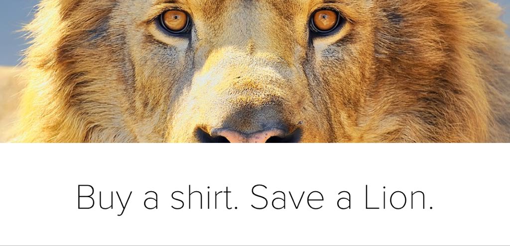 SaveALion's tweet photo. Buy a shirt. #SaveALion. It's that simple! $5 from every shirt helps @NatGeo #SaveALion | https://t.co/BIU4mdDbq6 https://t.co/DQUSxnOXBW