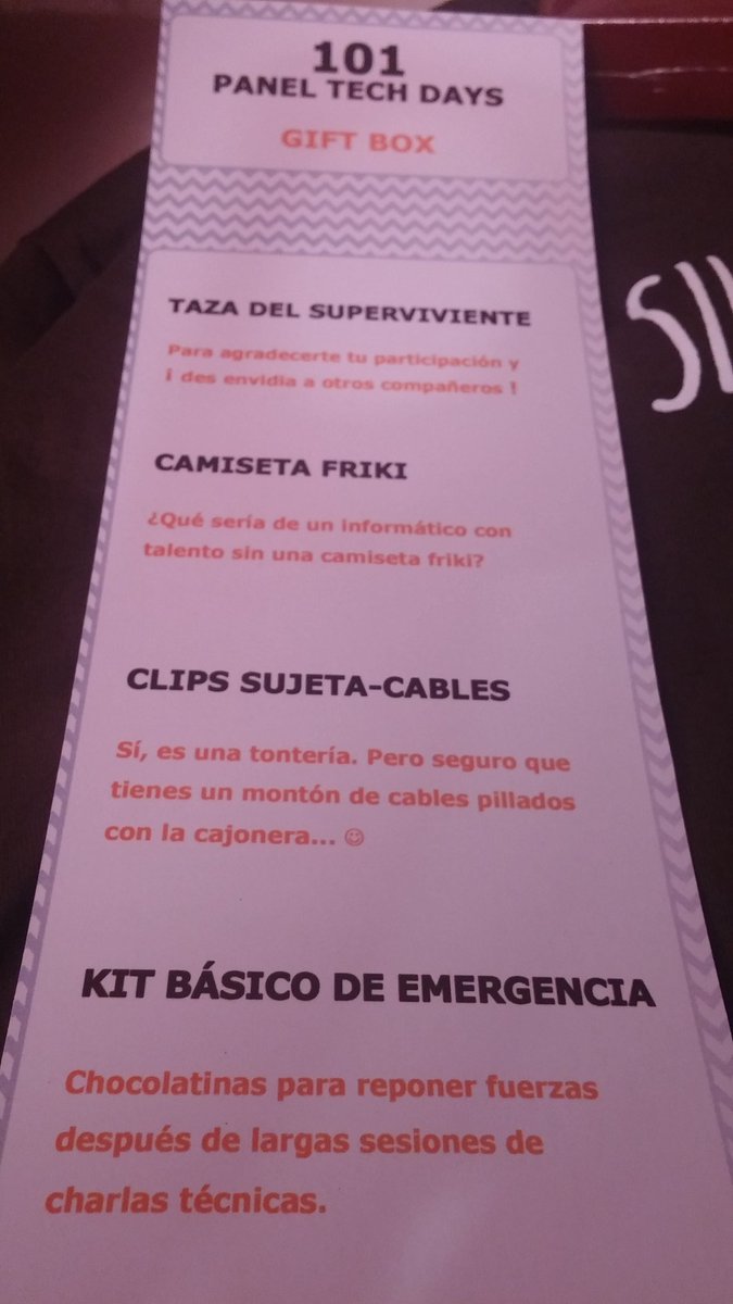jturegano's tweet photo. No era necesario, pero se agradece muchísimo @PanelSistemas ^_^. Mil gracias!!!!! #Panel101TechDays https://t.co/thxdWGkMkB