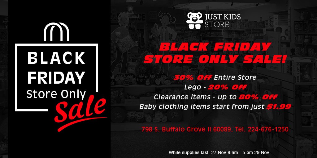 JustKidsStore's tweet photo. Black Friday - Store Only Sale! 30% Off Entire Store https://t.co/J3ij4Wz320