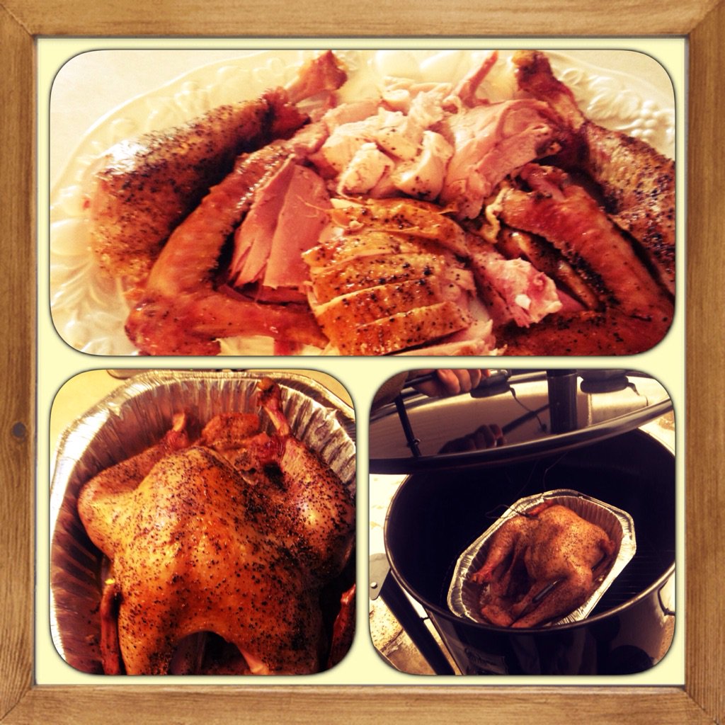 Trash Can Turkey a huge success. Time for a nap.