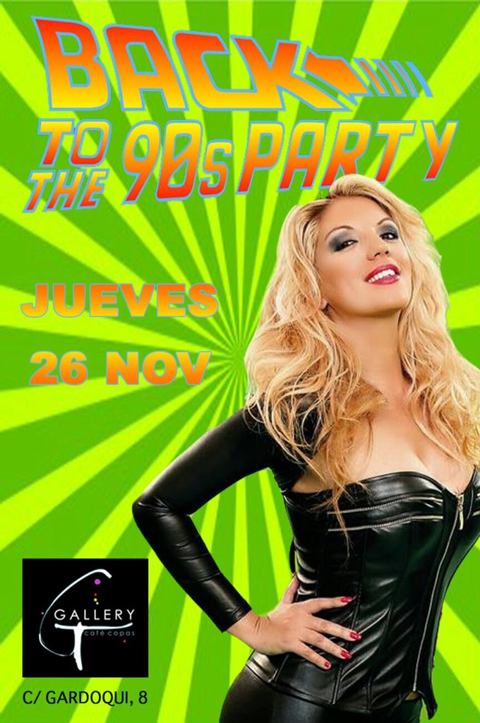 Galleryofficial's tweet photo. Let's go back to the 90's!! Hoy jueves la volvemos a liar en #gallery con fiesta noventera, te apuntas? https://t.co/nrdWOPfkFv