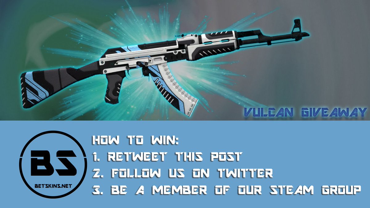Betskinscsgo's tweet image. GIVEAWAY AK-47 VULCAN (FT). Closing Date 5th December 2015 (5/12/15)!
BetSkins.net