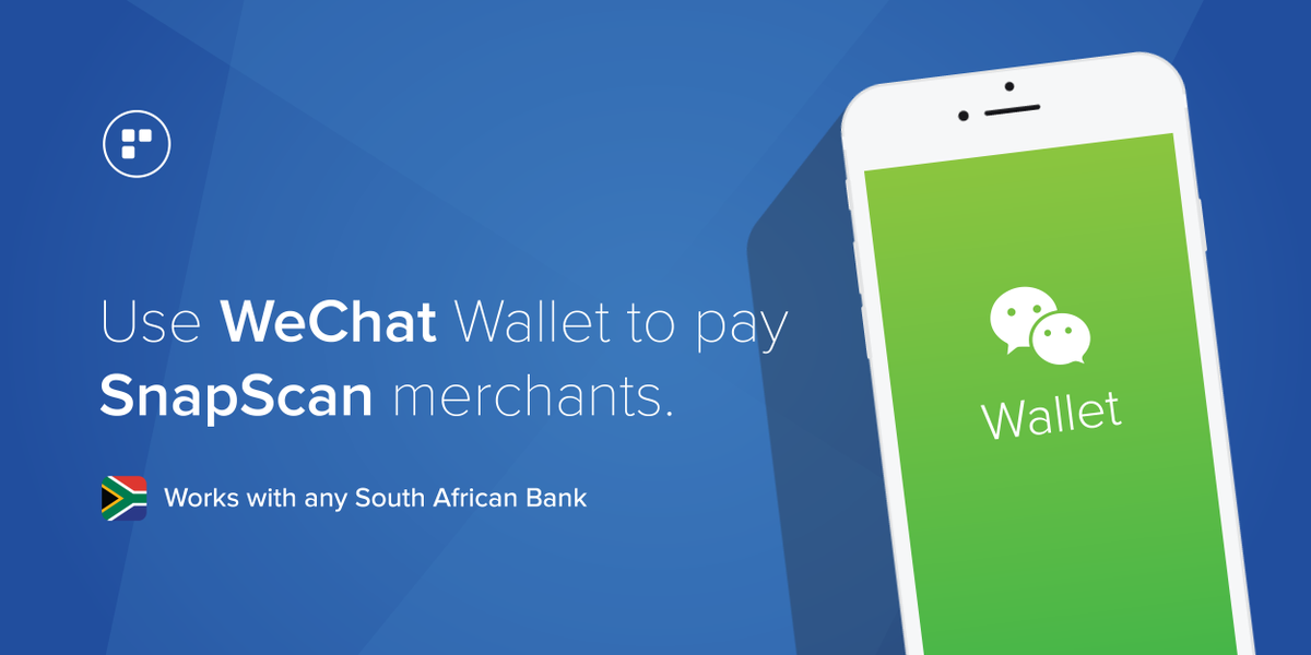 SnapScanApp's tweet photo. Introducing SnapScan payments through @WeChatZA Wallet - another way we’re making paying with your phone easier! https://t.co/6oY958a0em