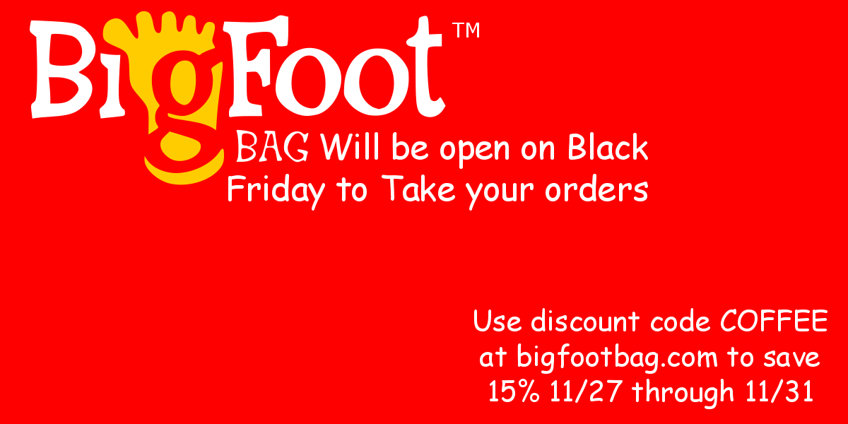bigfootbag's tweet photo. #happythanksgiving, now get ready for #blackfriday weekend at https://t.co/vwaoRyHkFs #bigfootsightings https://t.co/nW8QpvHznh