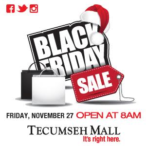 <a href="/tecumsehmall/">Tecumseh Mall</a> is having a Black Friday sale! 

Visit: buff.ly/1LCeb2h for more details