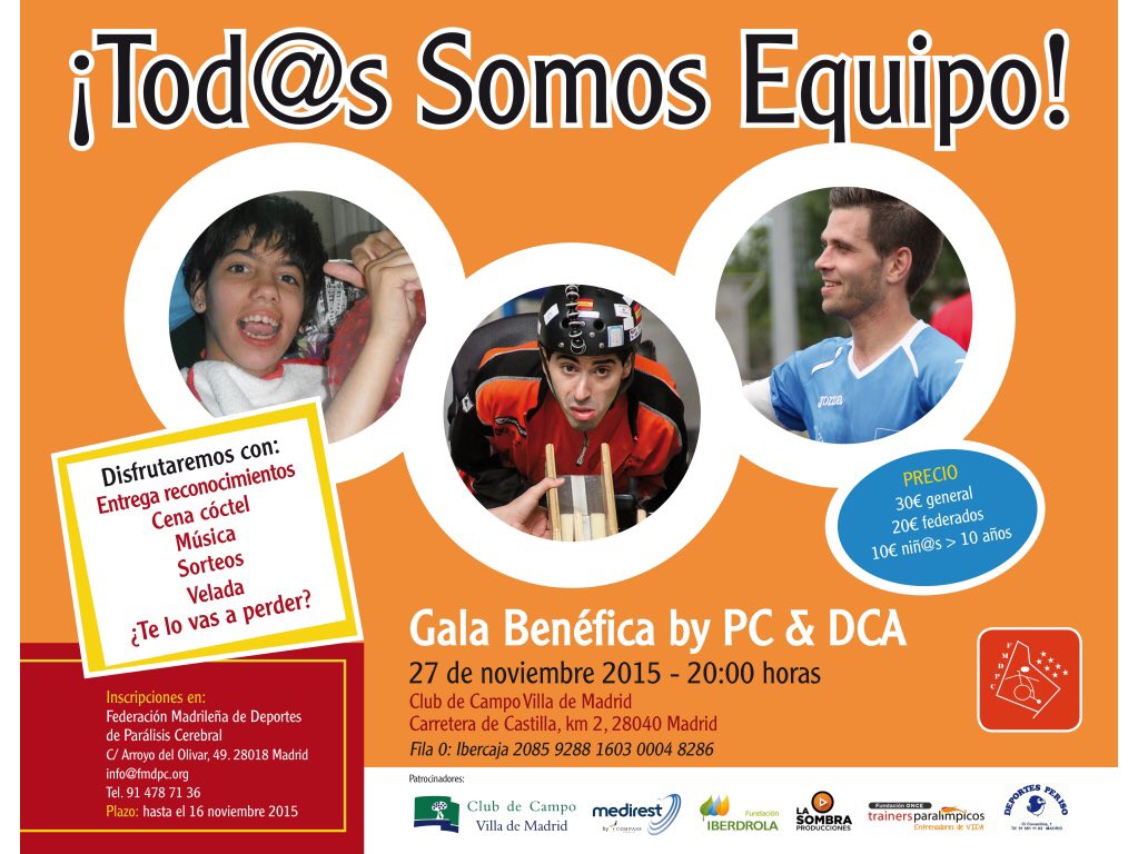 OscarModrego's tweet photo. Un orgullo poder colaborar con @fmdpc en su gala #TodosSomosEquipo https://t.co/l7NKix8Rga
