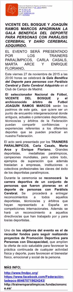 OscarModrego's tweet photo. Un orgullo poder colaborar con @fmdpc en su gala #TodosSomosEquipo https://t.co/l7NKix8Rga