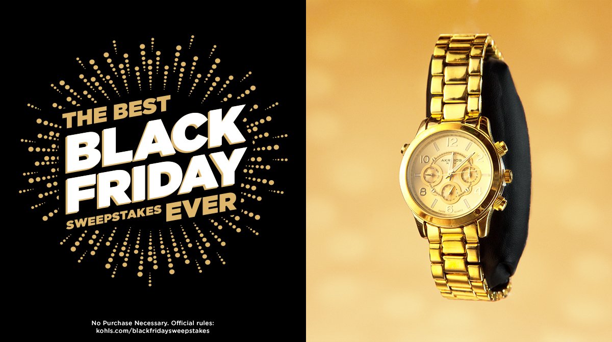 It’s time to RT for a chance to win this watch to keep or give as a gift! #KohlsSweepstakes #BlackFriday
