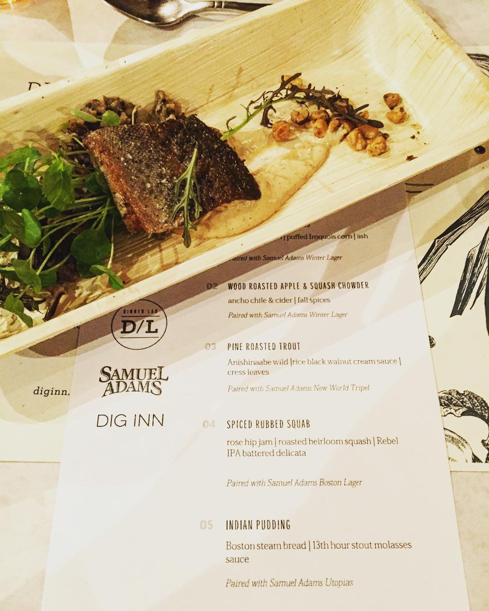 DinnerLab's tweet image. Our partnership with @samadamsbeer and #diginn brought NYC a lot of laughs, a lot of booze, &amp;amp; an unforgettable menu.