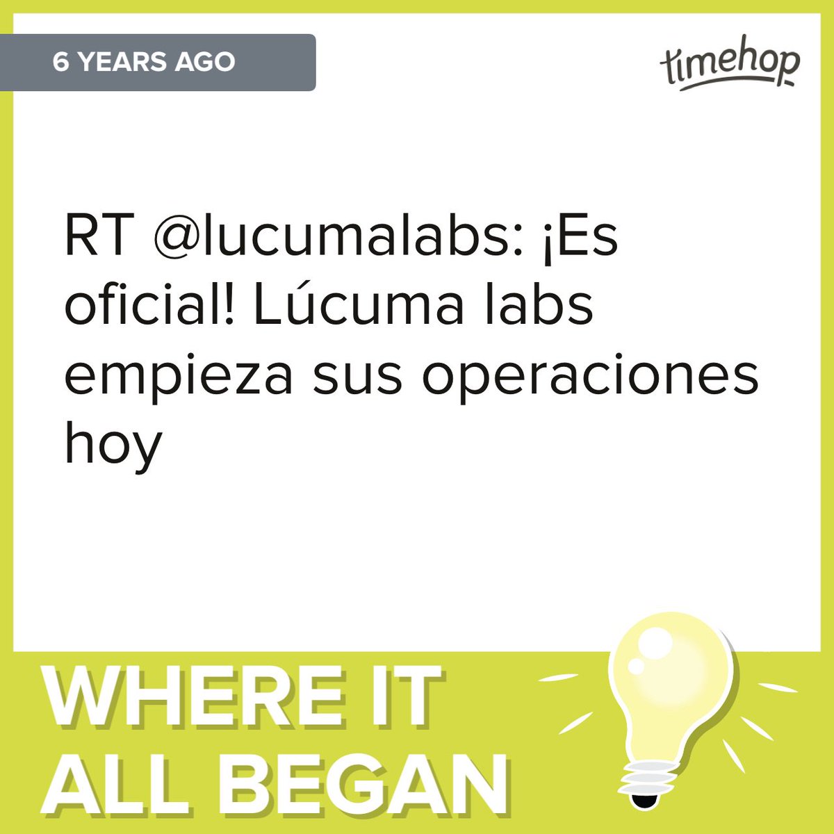 lucumalabs's tweet photo. Where it all began #timehop @lucumalabs https://t.co/PlnfrUwUL5