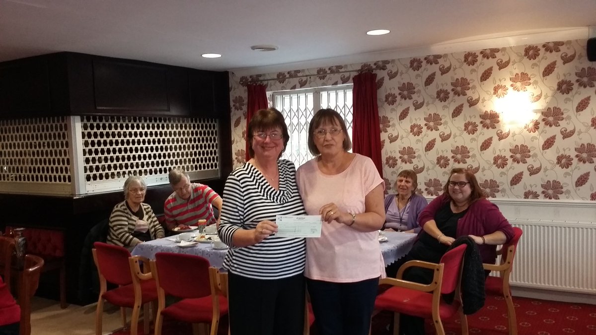 AsdaPudseyStore's tweet photo. Pam &amp; Lynn receivied the Christmas Grant £300 from @asdapudsey @AsdaFoundation on  behalf of Pudsey Live at home, https://t.co/Rwd7tqwDzT