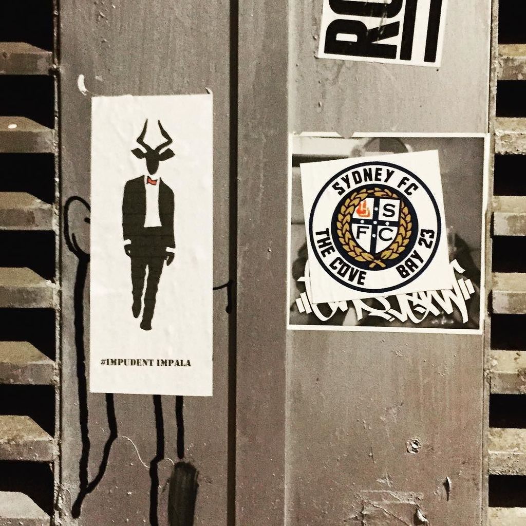StArtEverywhere's tweet photo. #impudentimpala #dapperanimal #streetart #streetartist #sydney #sydneystreetart #streetartsydney #sticker #stickers… https://t.co/B60TeVnviL