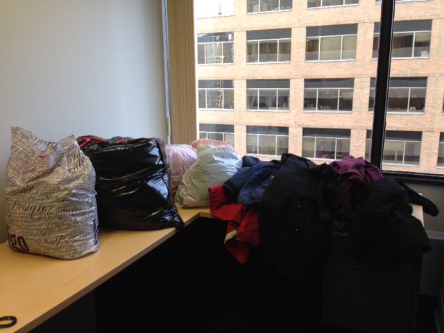 NATIONALPR's tweet photo. Happy to donate these winter jackets and clothes from the #NATCal employees to the @calgarydropin. https://t.co/l0OznagpRi