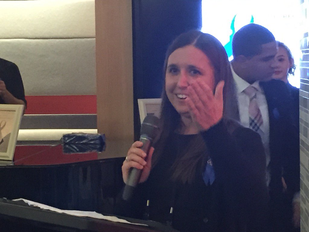 MJSterns's tweet photo. Nicole Chuchmach tells her story @sophiesrun2  emotional and inspiring ! https://t.co/yYxhlB5CrE