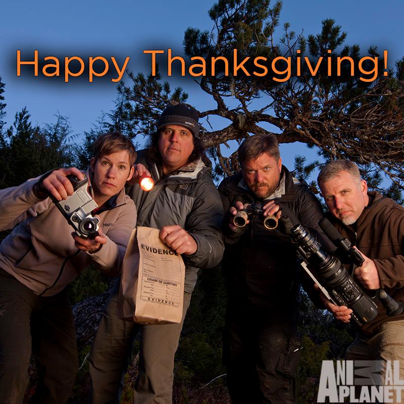 Happy Thanksgiving from #FindingBigfoot! Have a great holiday, everyone!