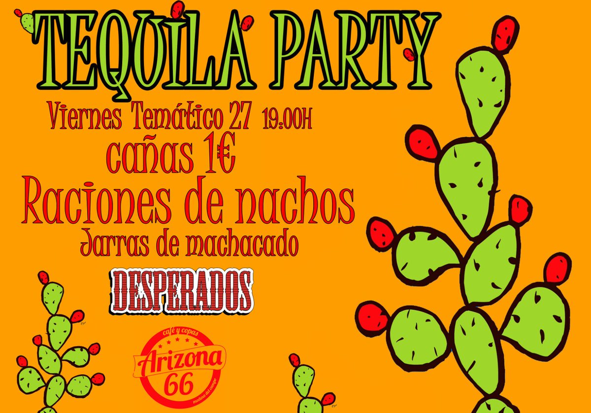 Ya llegó el #Viernes en #Medinadelcampo casi, no? Ven a #disfrutar con nosotros de la #tequila #Party. #Arizona66