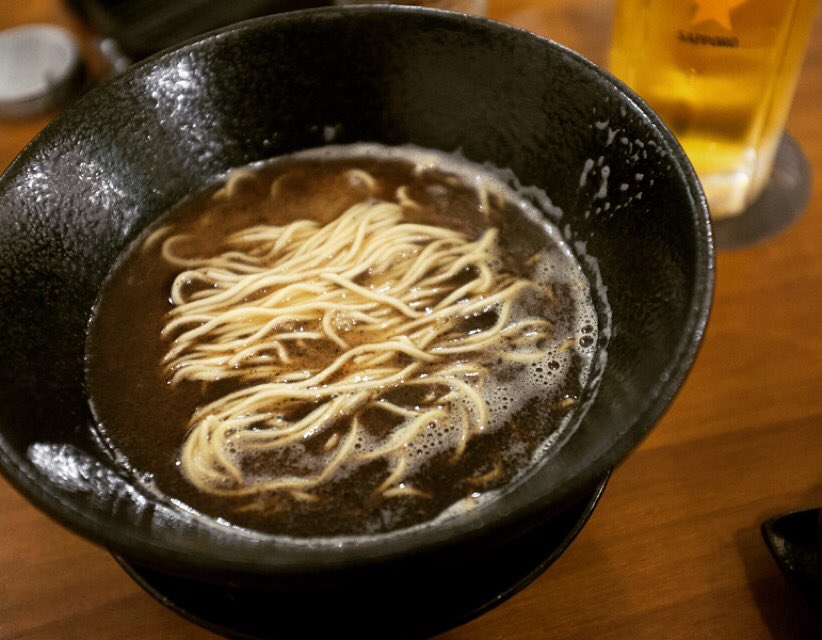 Black tonkotsu broth w fresh noodles. Try our Black Tonkotsu Ramen!  #mrramensan #theworldlovesmelbourne #melbourne