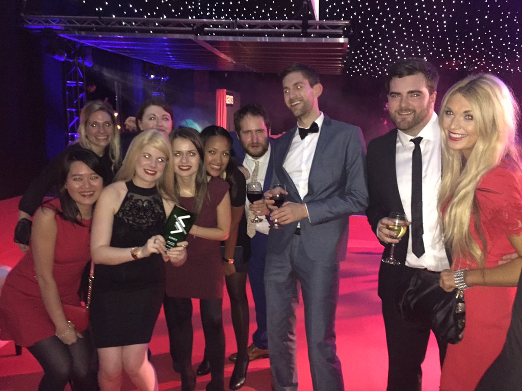 SMGSearchUK's tweet photo. The winning team! #searchawards @uksearchawards @SMG_London @ChrisCamachoSMG @PaulKasamias @oscar_romero50 https://t.co/AsrtU0x32W