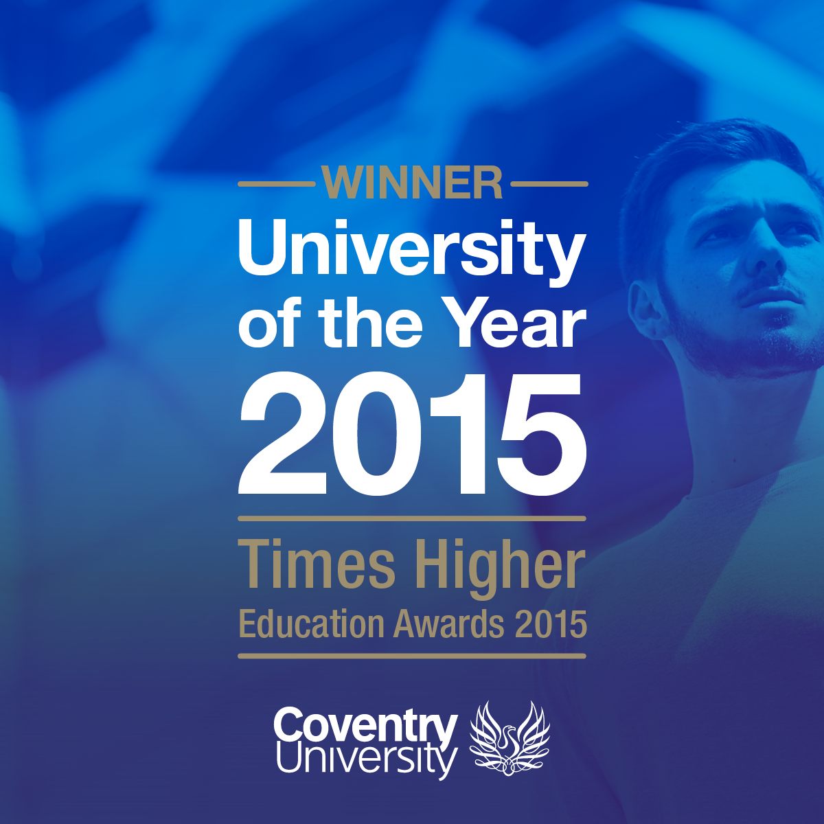 covcampus's tweet photo. We're over the moon! We are @timeshighered's University of the Year! #THEawards: https://t.co/WIWZiwGBR0 https://t.co/S7Y5RRLxkt